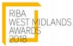 RIBA West Midlands Awards 2018 logo in yellow and black on a white background