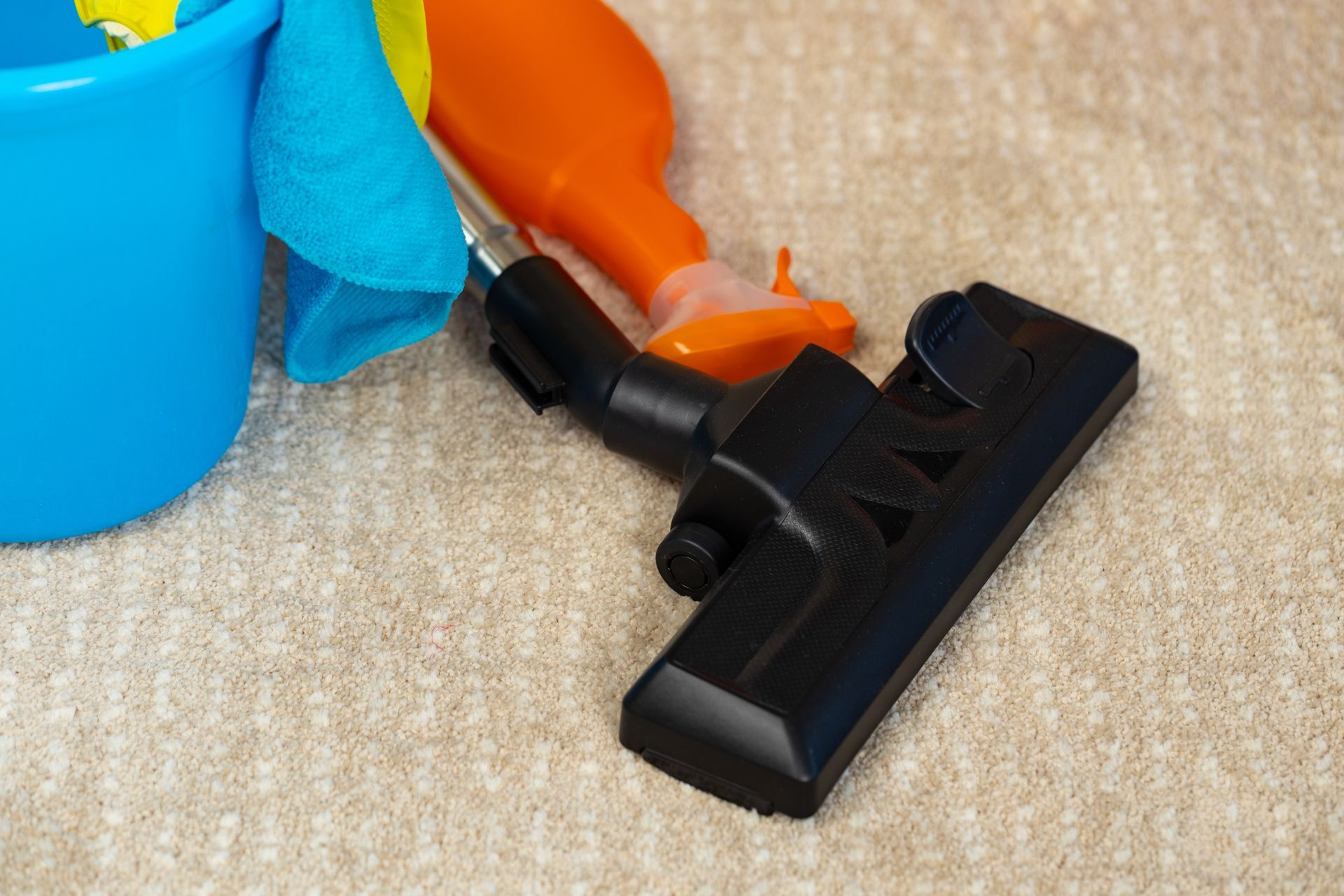 Vacuum cleaner on carpet showing professional carpet cleaning service in Brisbane