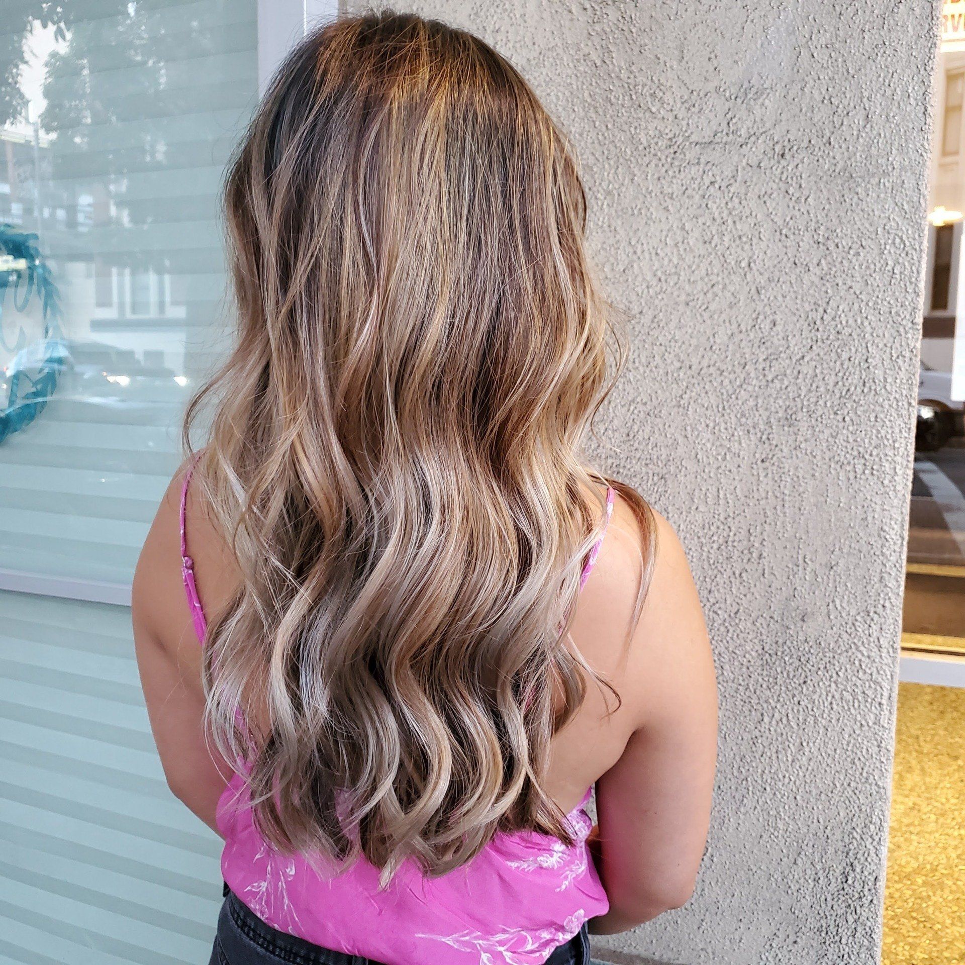 Blonde long hair