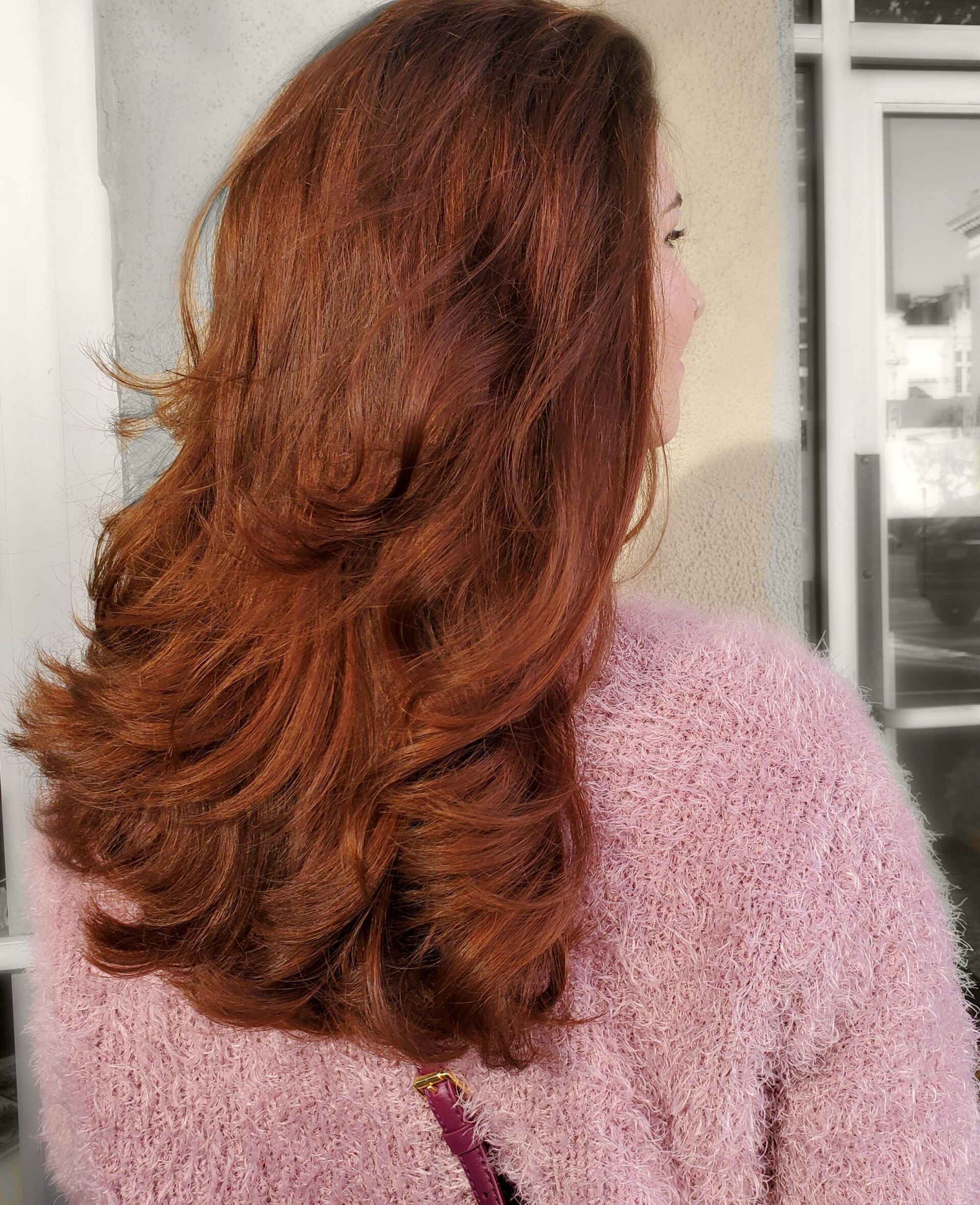 Red long hair