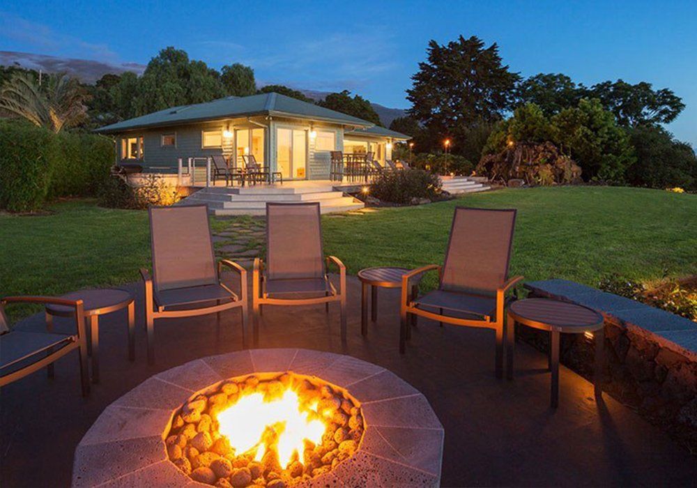 Custom built Fire Pit by Timberland Tree Care