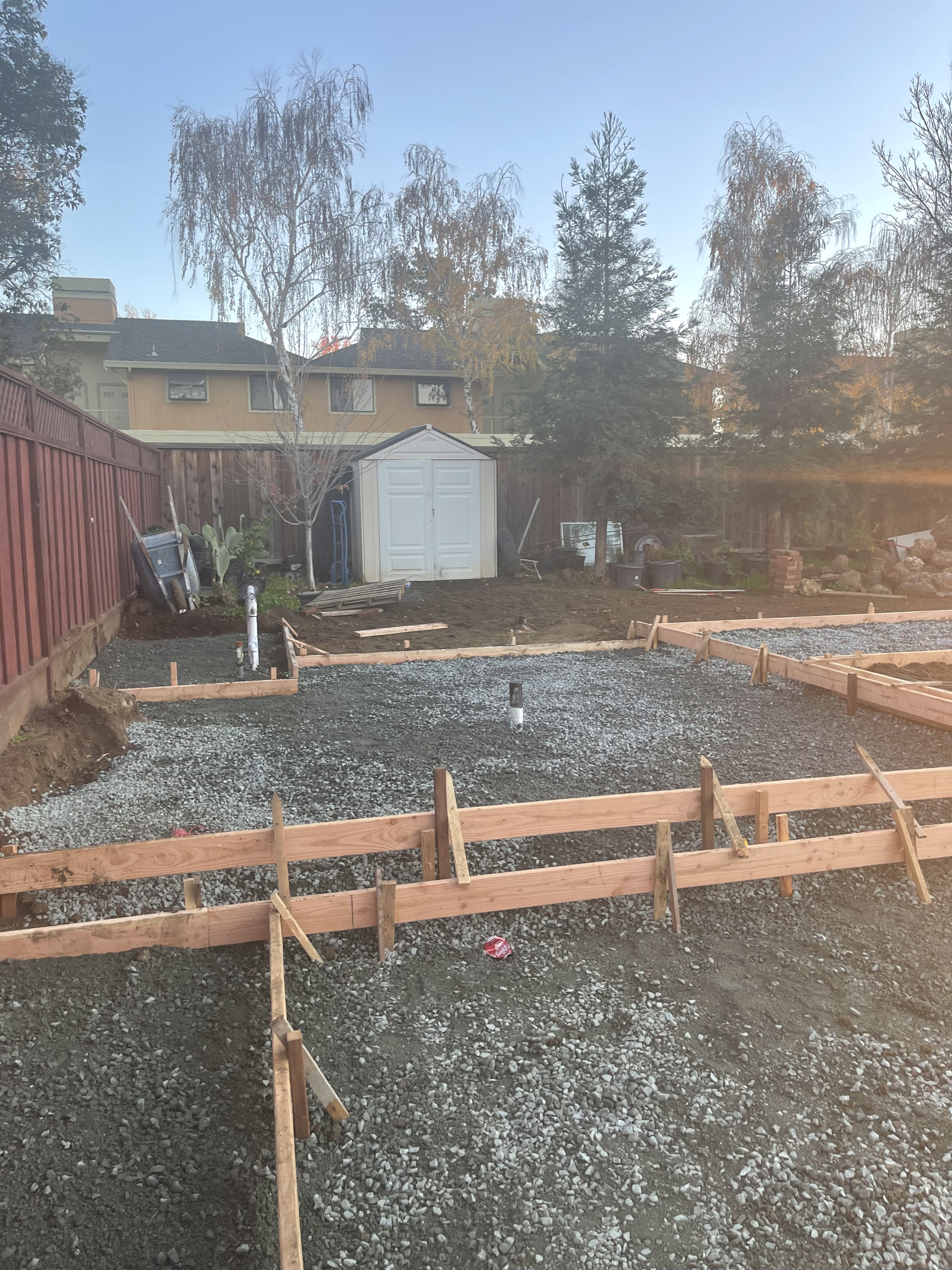 Timberland Tree Care preparing yard for a pool