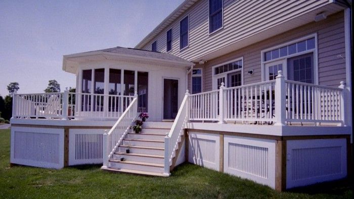 White Wooden Deck White Wooden Deck
