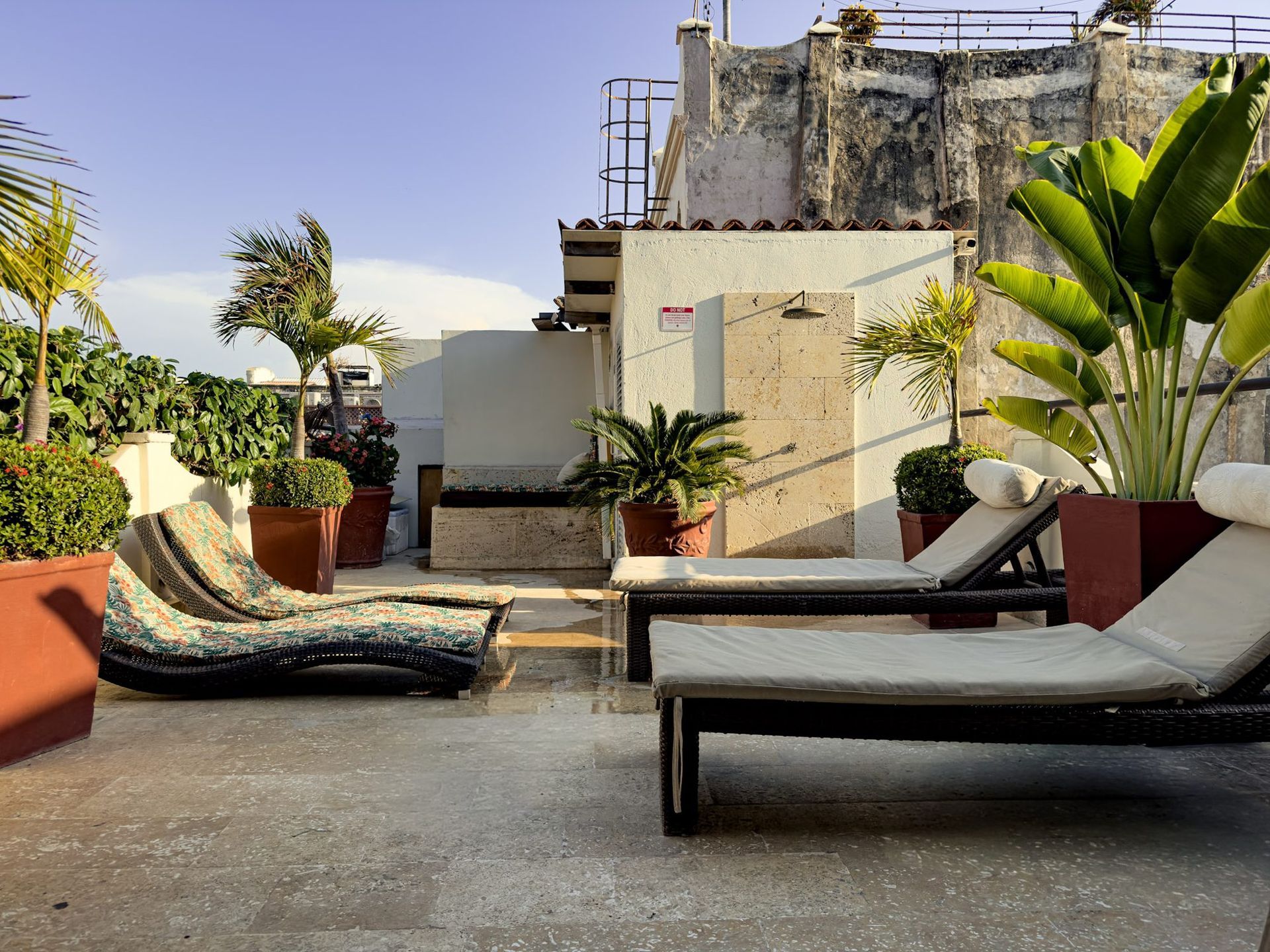 Old City view from the rooftop terrace at Casa Bugó, Cartagena