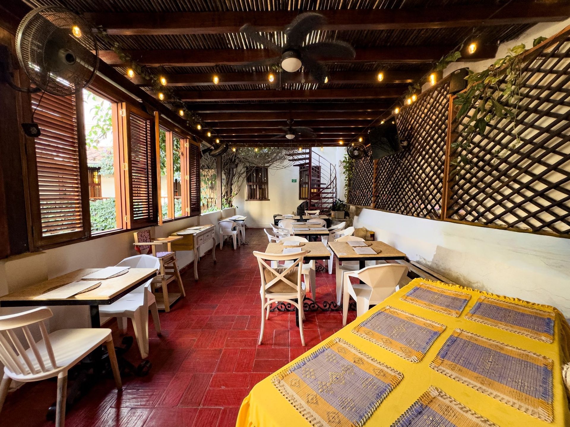 Breakfast served at Casa Bugó boutique hotel in Cartagena