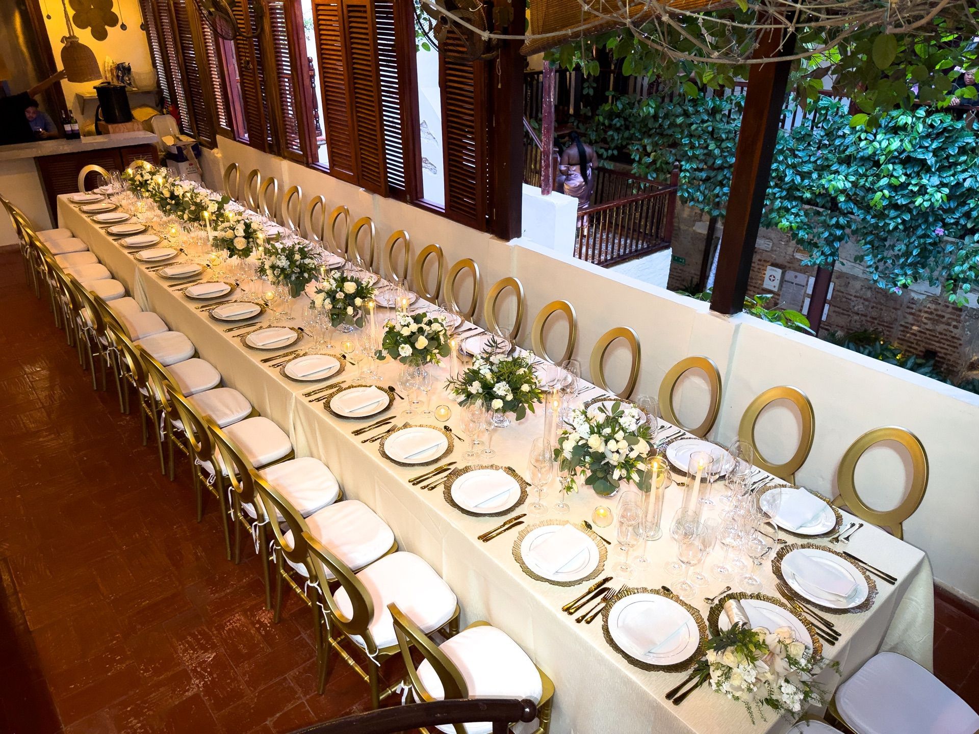 Wedding dinner table at Casa Bugó