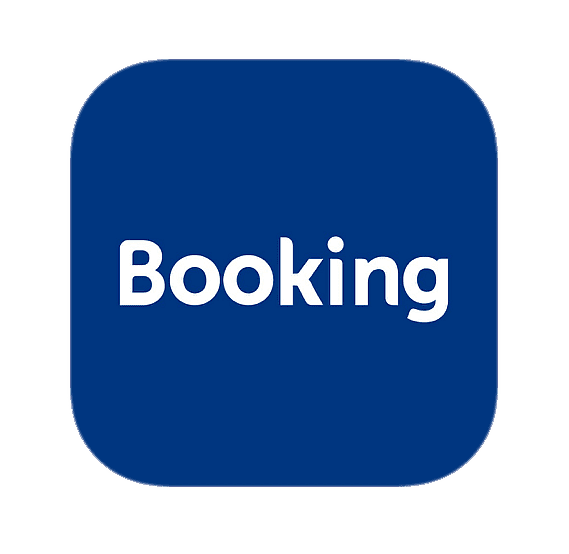 Booking.com logo: white