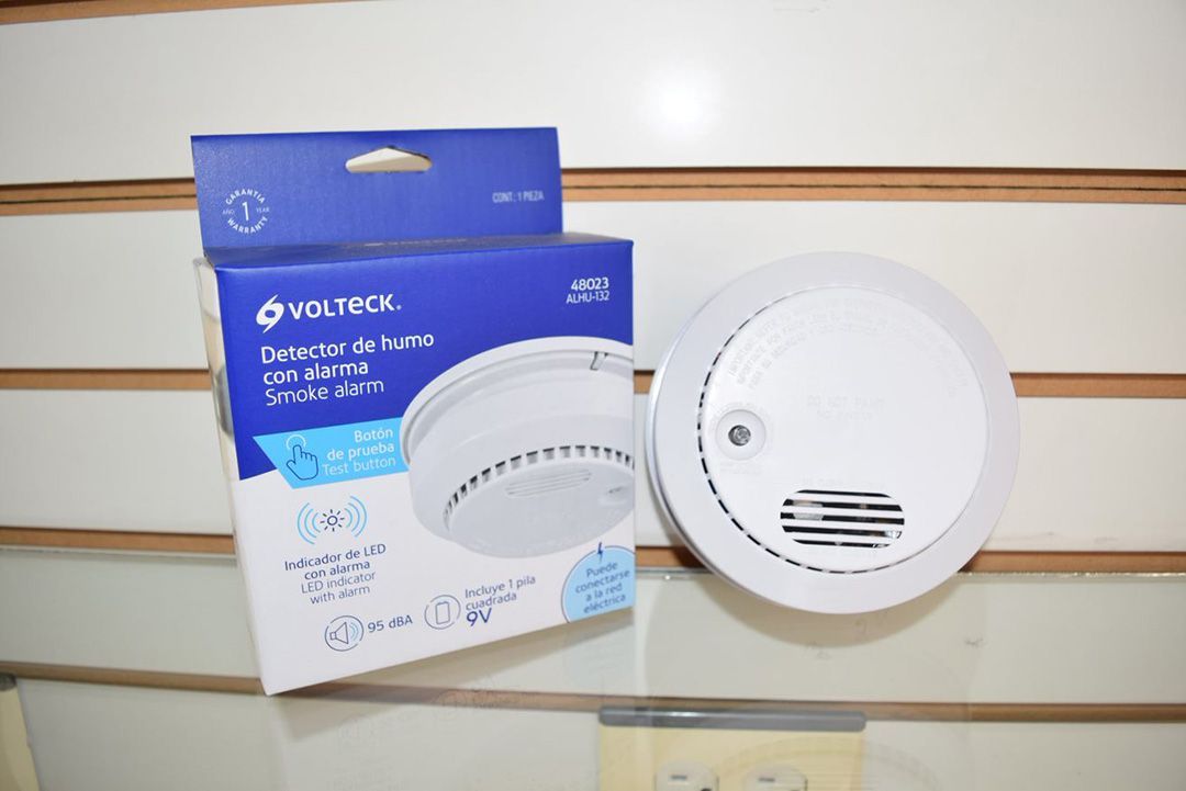 DETECTOR DE HUMO CON ALARMA C/PILA