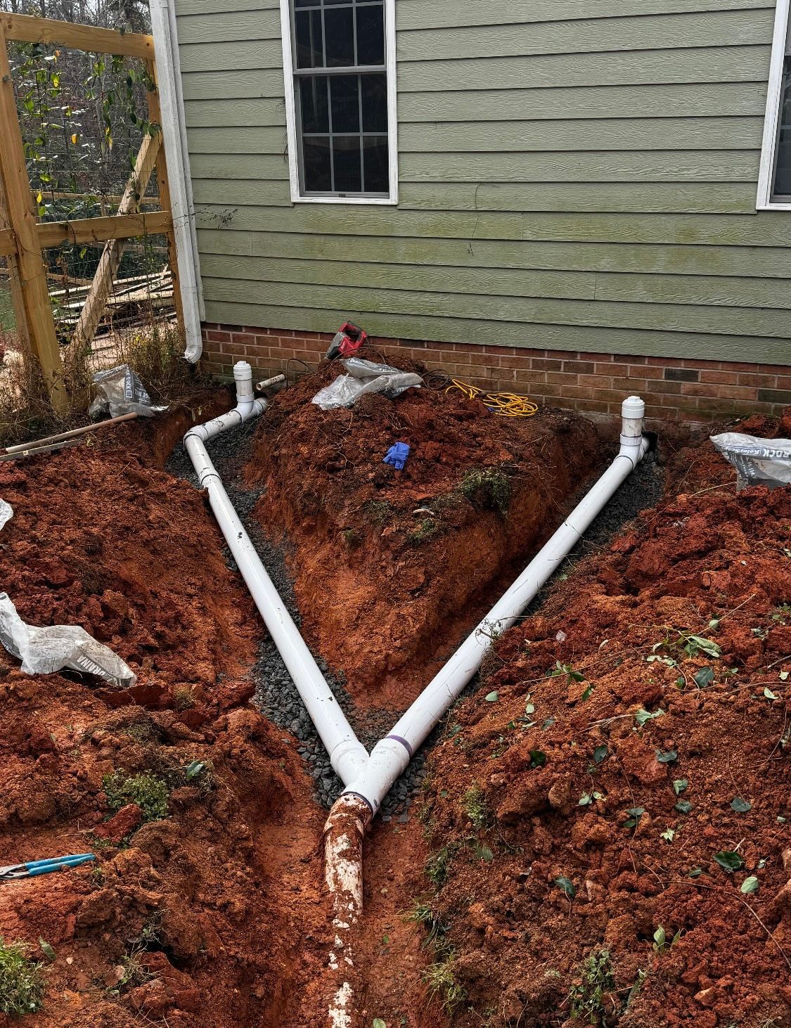 A water line service in Charlottesville, VA by Quality Plumbing