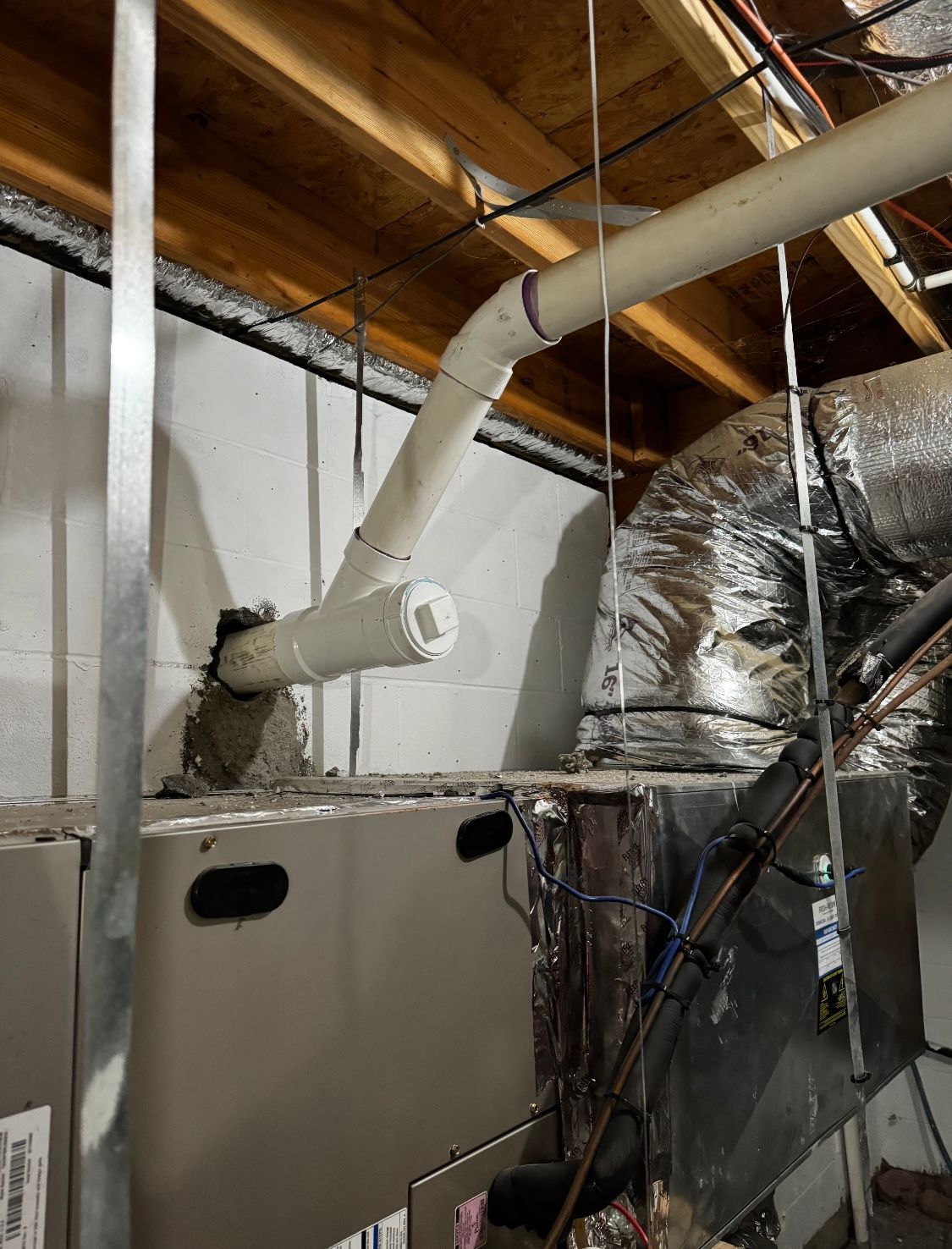 A water line installation in Charlottesville, VA - call Quality Plumbing