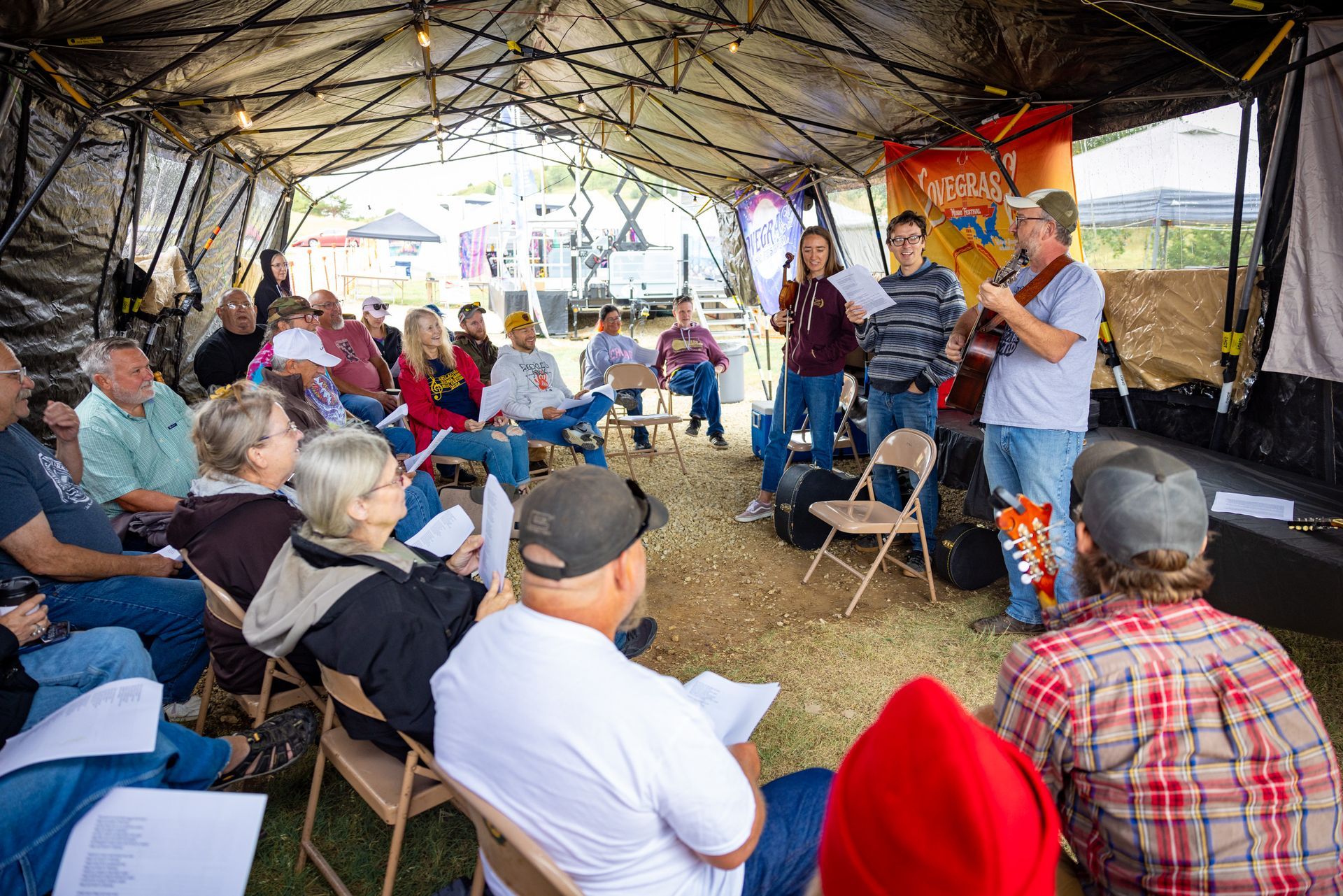 Songwriting workshop at Lovegrass Music Festival