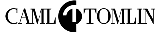 Logo CAML avec un motif noir recouvrant les lettres T de TOMLIN.