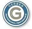 Logo Gerber Professional Performance : emblème circulaire bleu et blanc avec la lettre « G » et du texte.