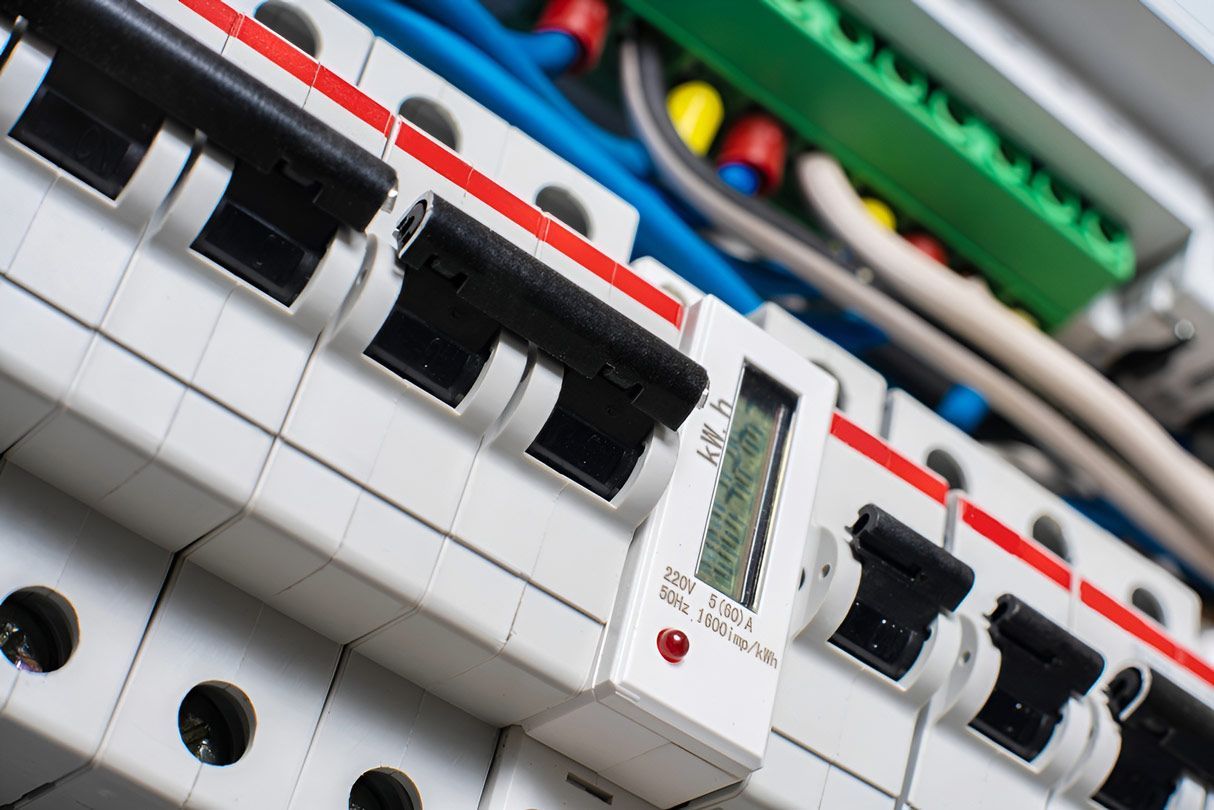 A Close Up of a Circuit Breaker With a Timer on It — Cairns Synergy Electrical in Manunda, QLD