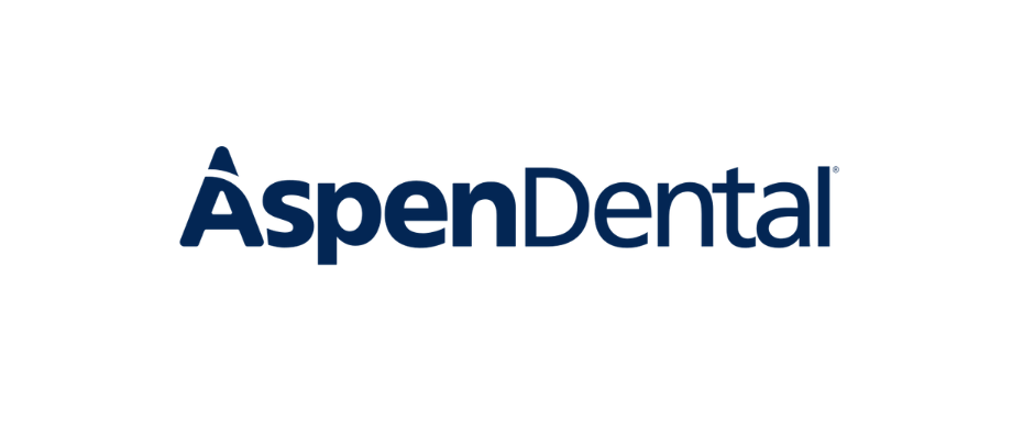 Aspen Dental logo in dark blue on a white background.