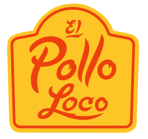 El Pollo Loco logo: yellow and orange, script lettering on a stylized label.