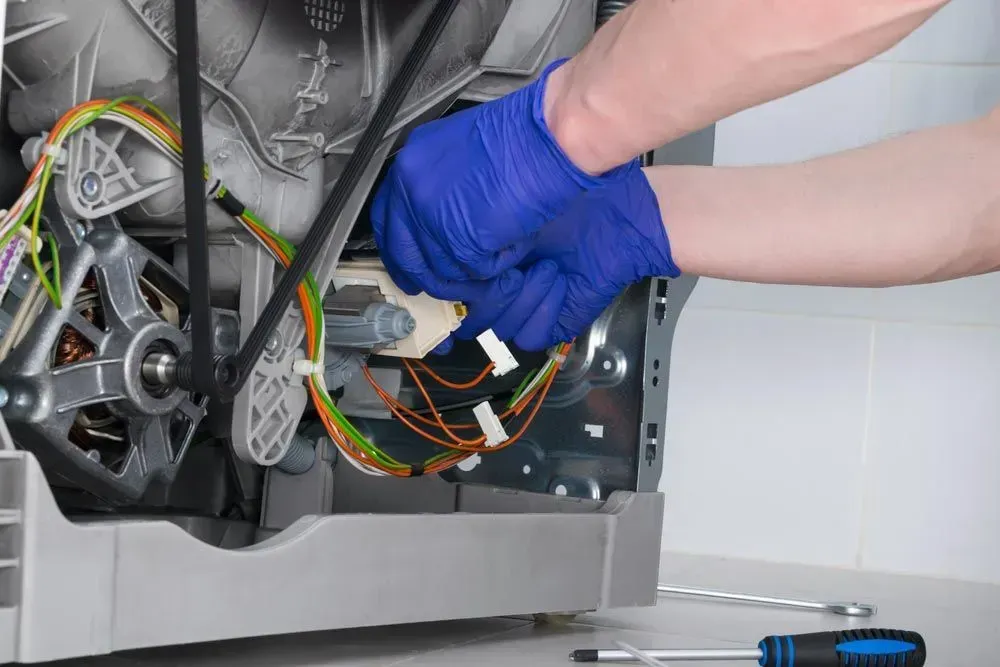 Person Wearing Blue Nitrile Gloves — Eurocoast Appliance Service In Tuggerah, NSW
