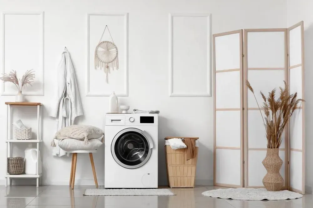 Bright, Modern Laundry Room Featuring a Washing Machine — Eurocoast Appliance Service In Tuggerah, NSW
