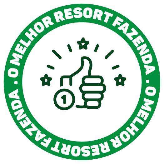 Green circular Fazenda O Melhor watermark logo with a thumbs-up icon and stars.