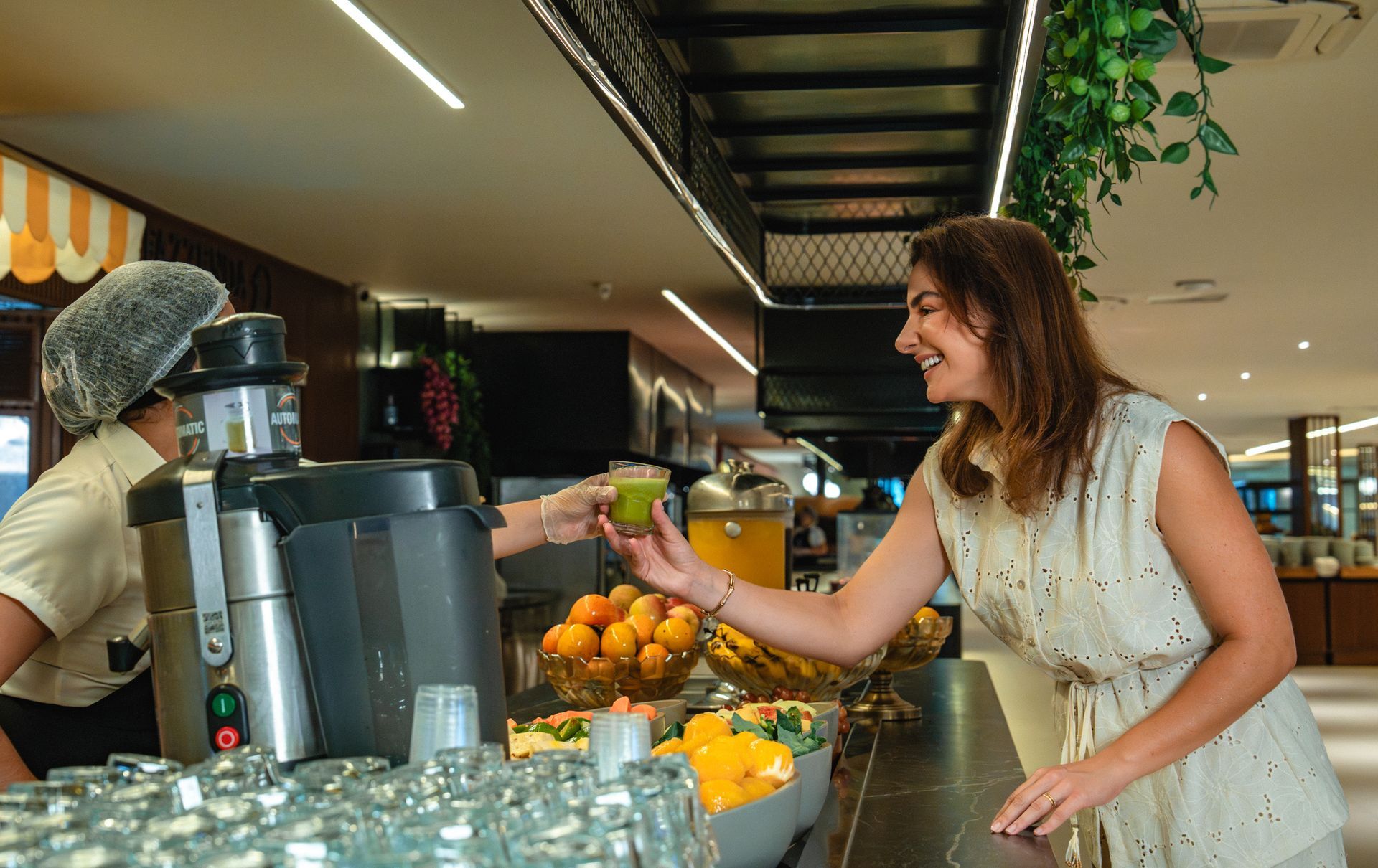 Sucos naturais no café da manhã