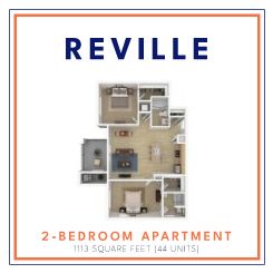 2 bed 2 bathroom Windward on the River floor plan