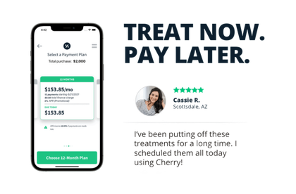 Phone showing payment plan options. Text: