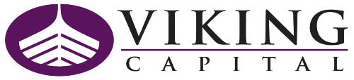 The Viking Capital logo featuring a stylized purple boat icon next to the company name in black text.