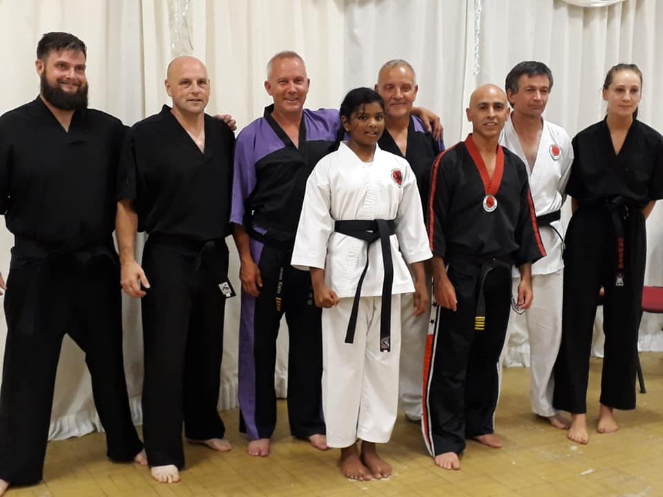 Students after a black belt grading at Shinboku Karate in the 10's