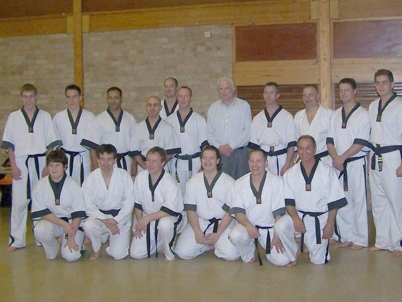 Students after a black belt grading at Shinboku Karate in the 00's