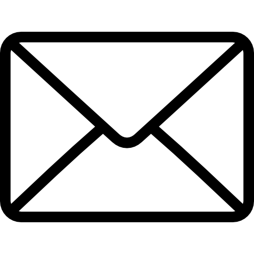 Envelope icon. Black outline on white background.