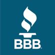 BBB logo in white on a teal background, with a torch icon above the letters