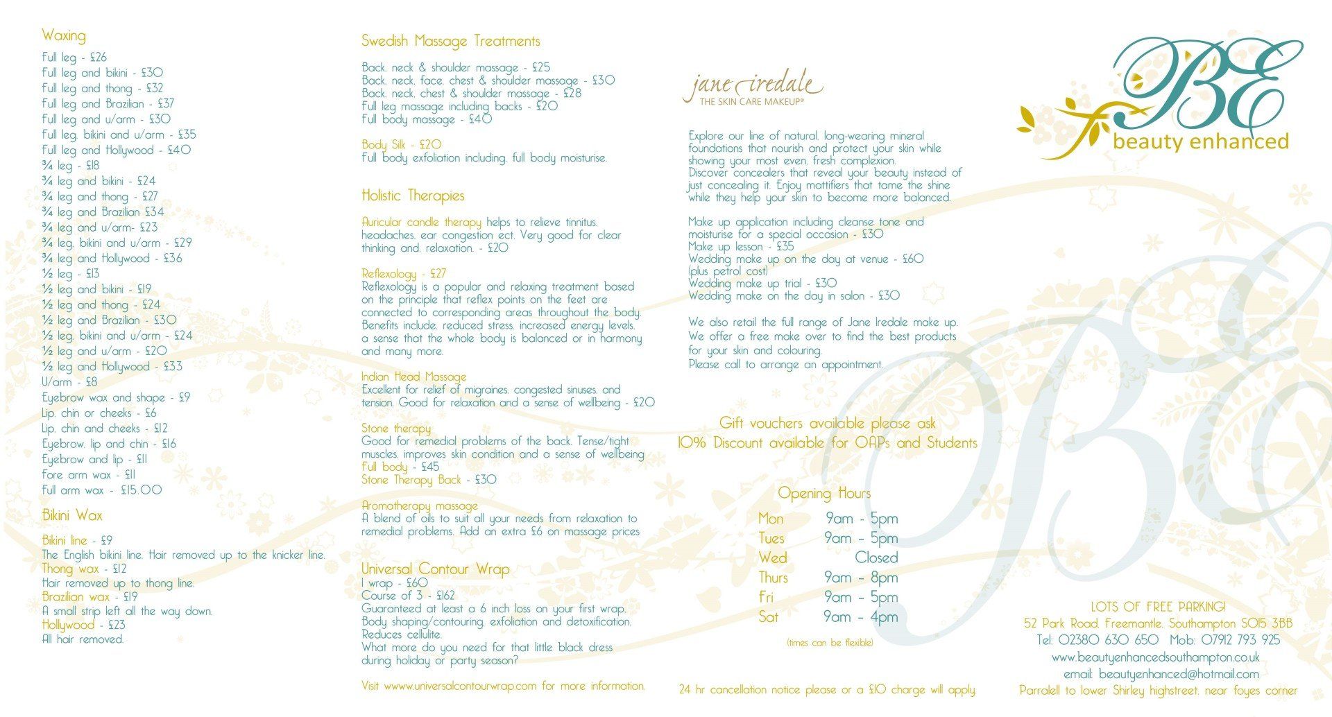 Price list 1