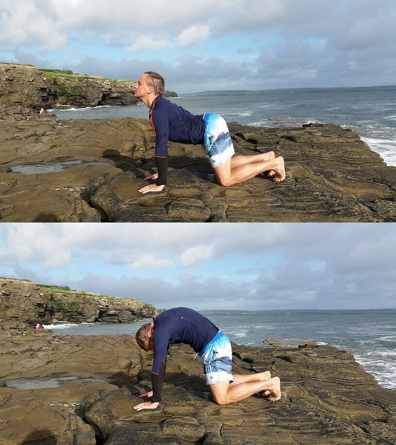 Yoga for back pain Cookham-Cat/cow