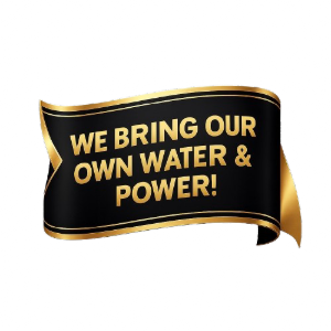 Badge showing that Gold Standard Exterior Detailing brings its own water and power for mobile car detailing in Bala Cynwyd.