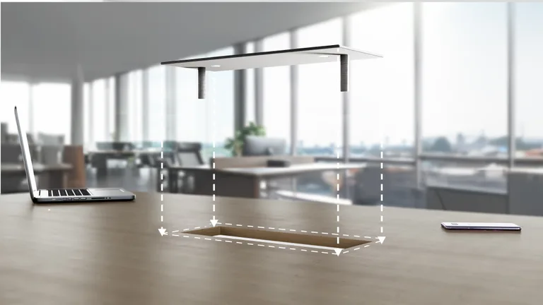 Ochno Table Plate Carrier fitted in a meeting table