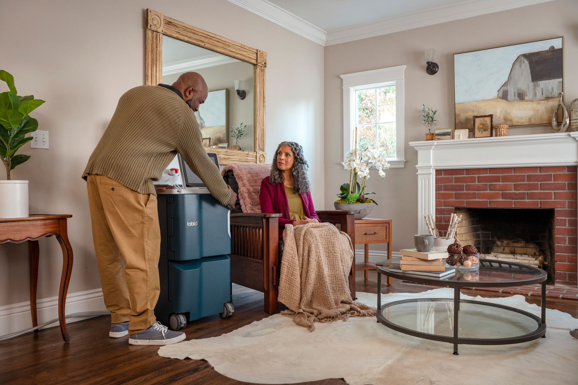 a patient receiving an in-home hemodialysis treatment from Vitality Dialysis