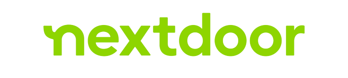 A green nextdoor logo on a white background