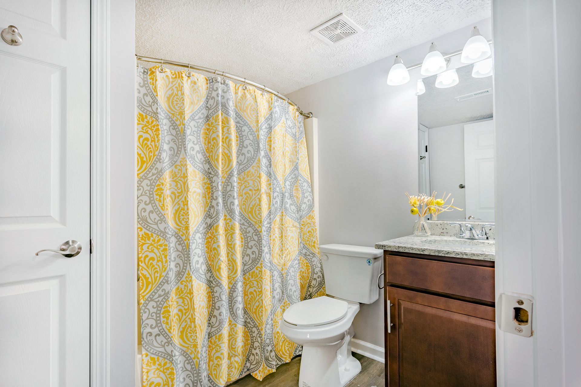 Staged bathroom