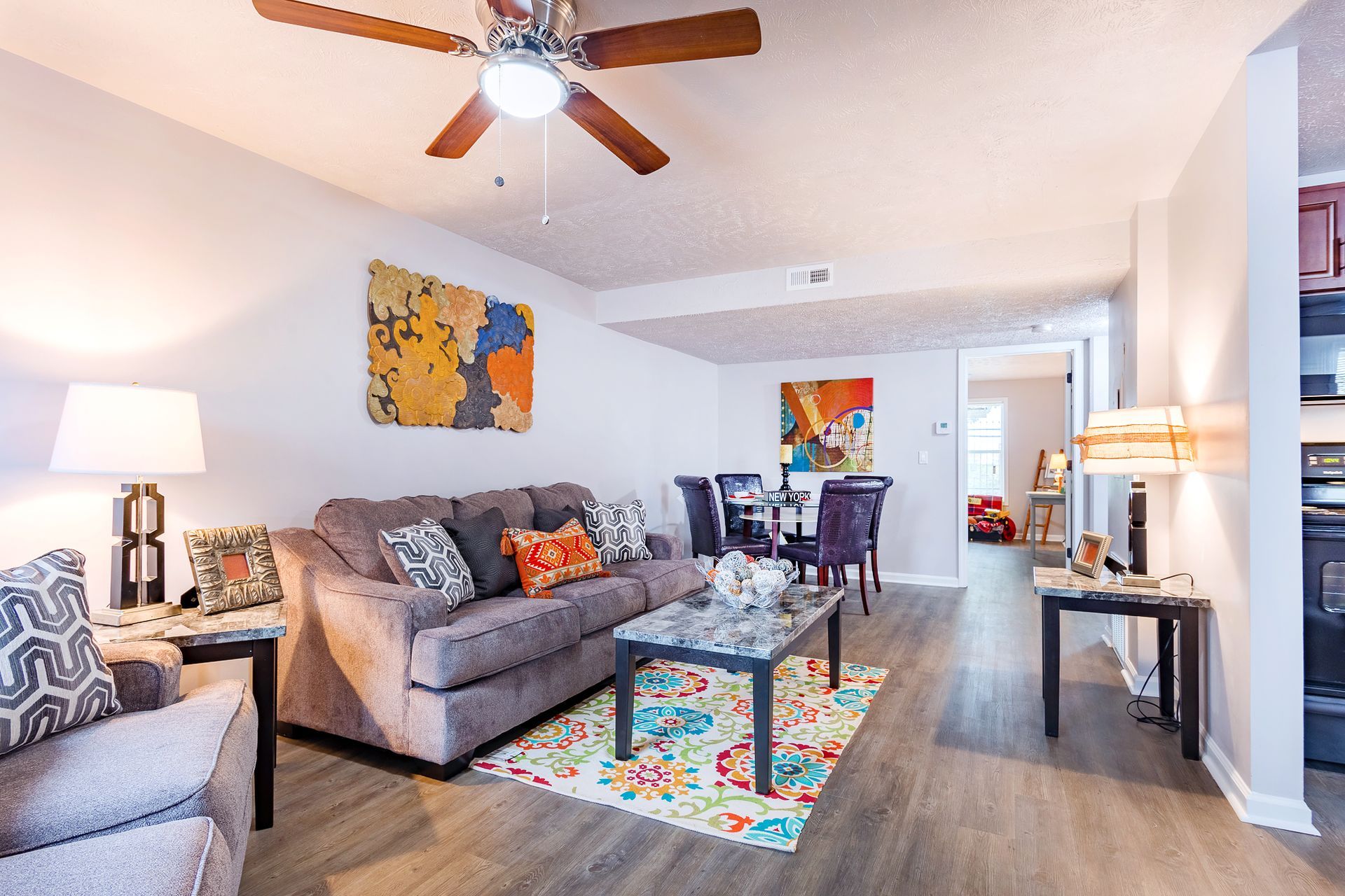 Staged living room