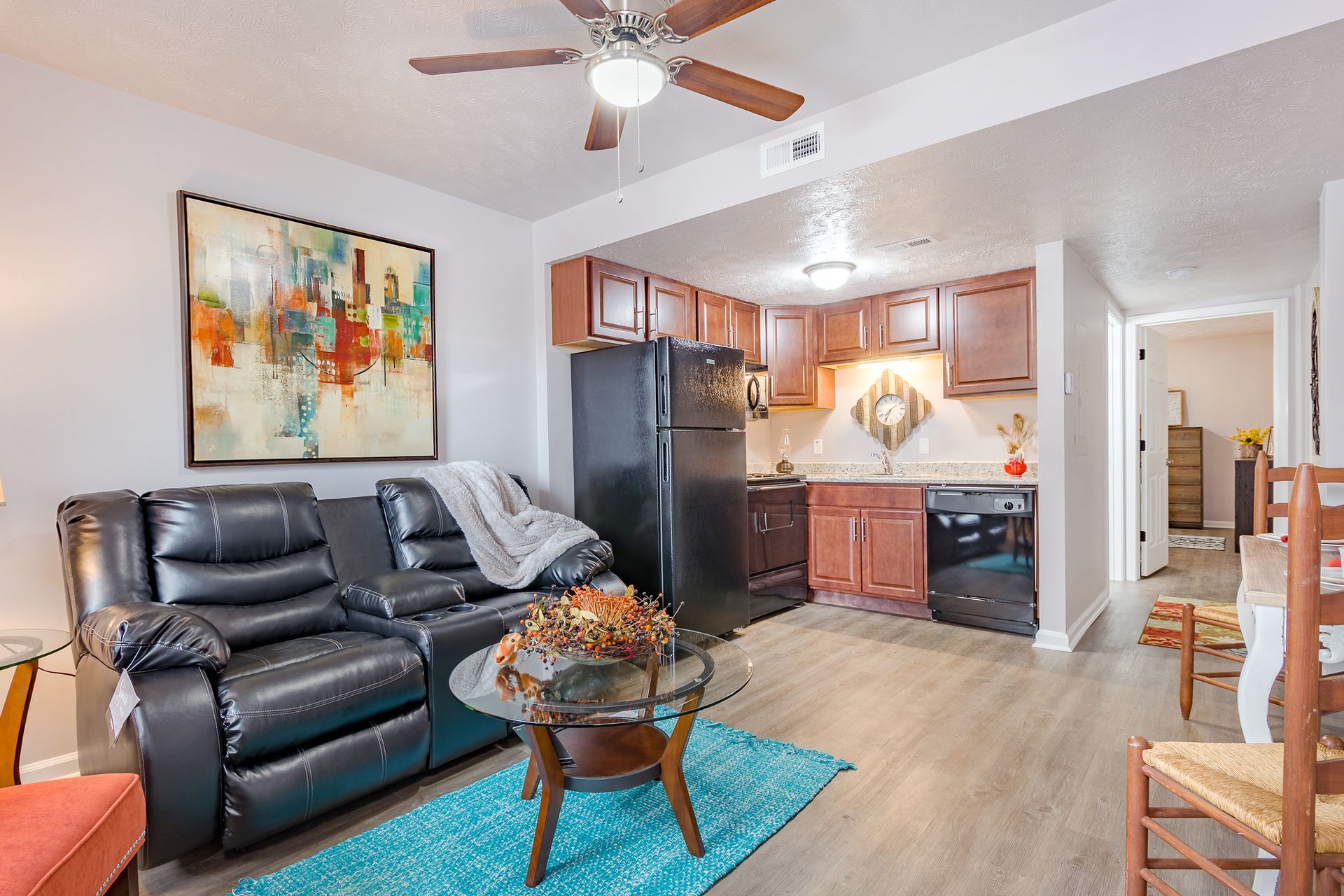 Staged living room