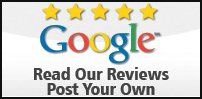 A google logo that says read our reviews post your own.