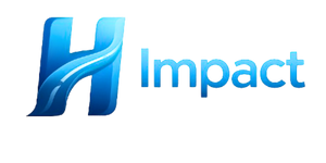 A blue, stylized letter