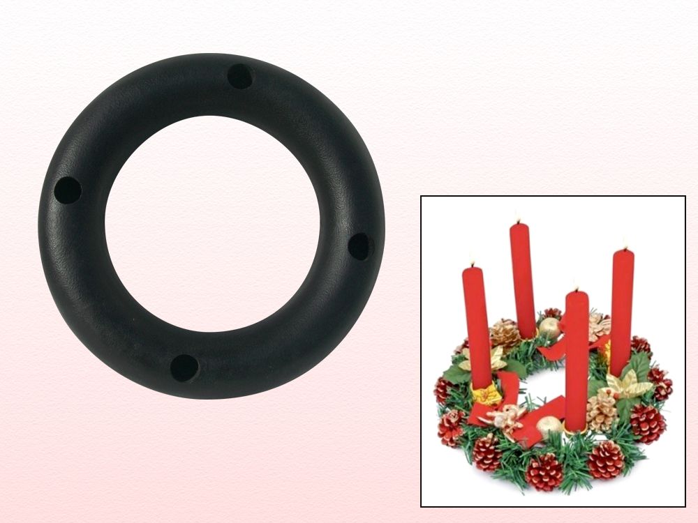 ART. GARLAND WITH CANDLE HOLDER