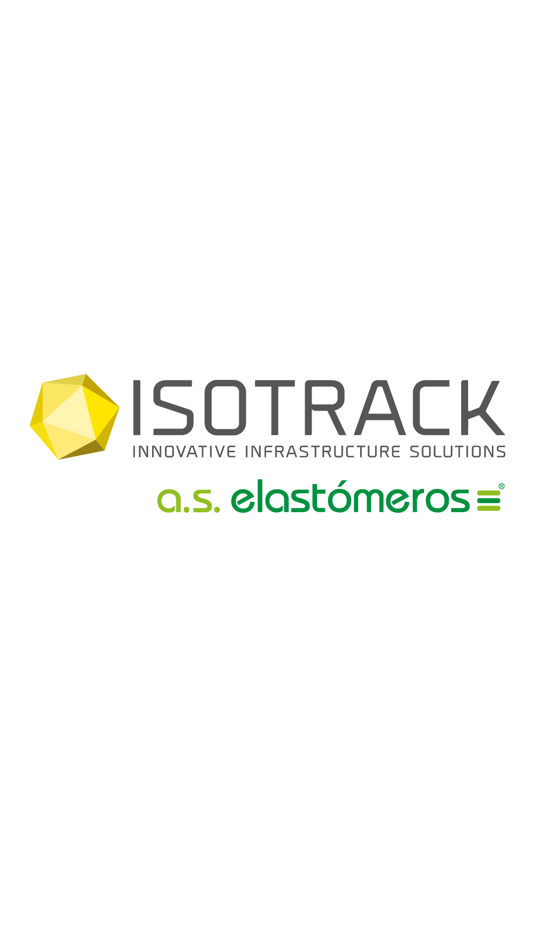 Logotipo: ISOTRACK  Soluciones Innovadoras de Infraestructura.AS Elast&oacute;meros.