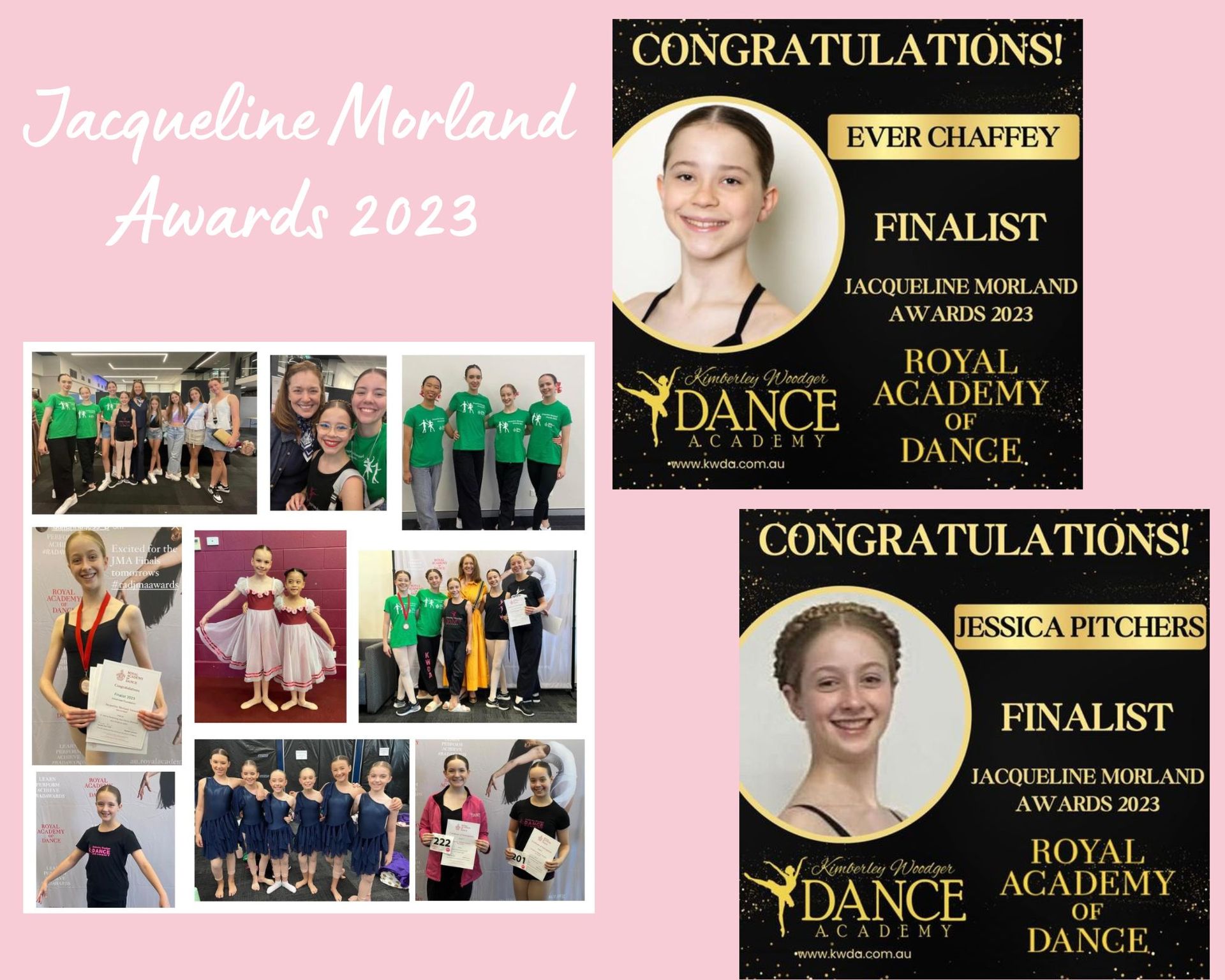 Jacqueline Morland Awards 2023. Two finalists, Ever Chaffey and Jessica Pitchers, honored at Royal Academy of Dance.