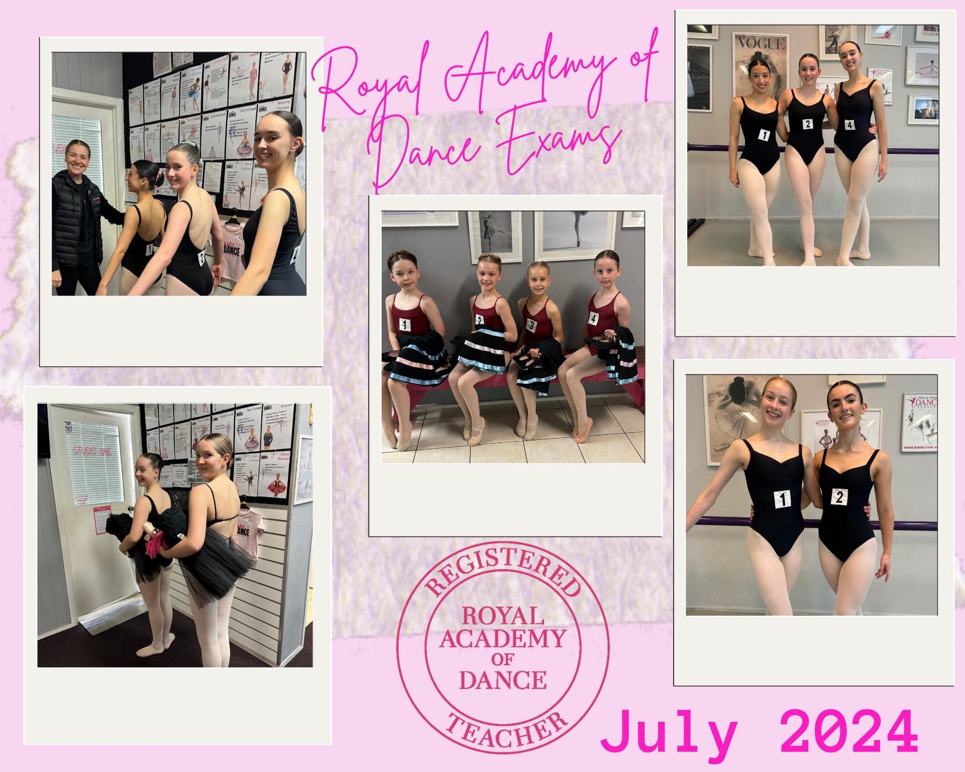 Royal Academy of Dance exams. July 2024.