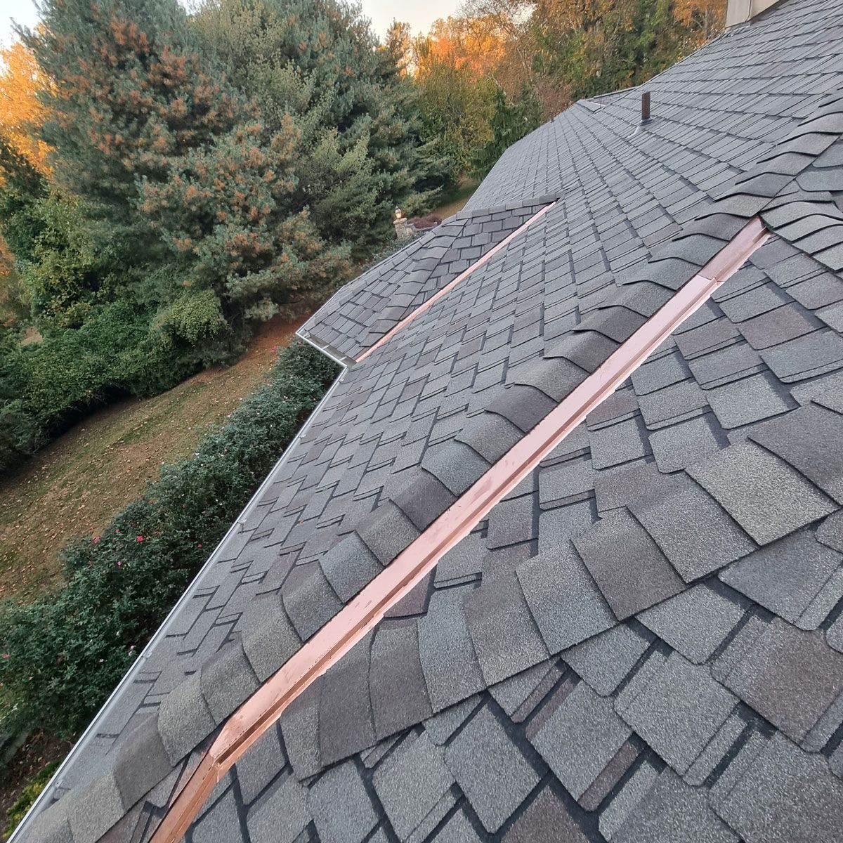 Roof with a Copper Gutter - New Castle, DE - Macedo Mexpro LLC
