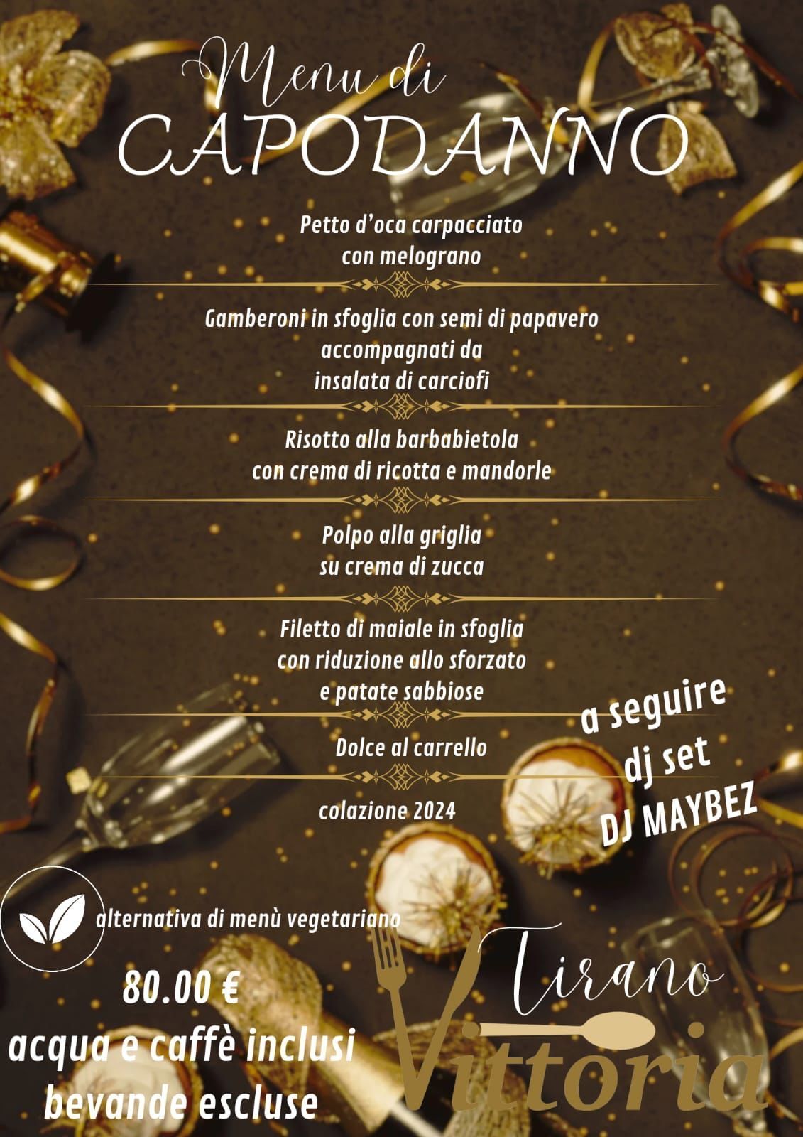 Un menù per capodanno con dj set