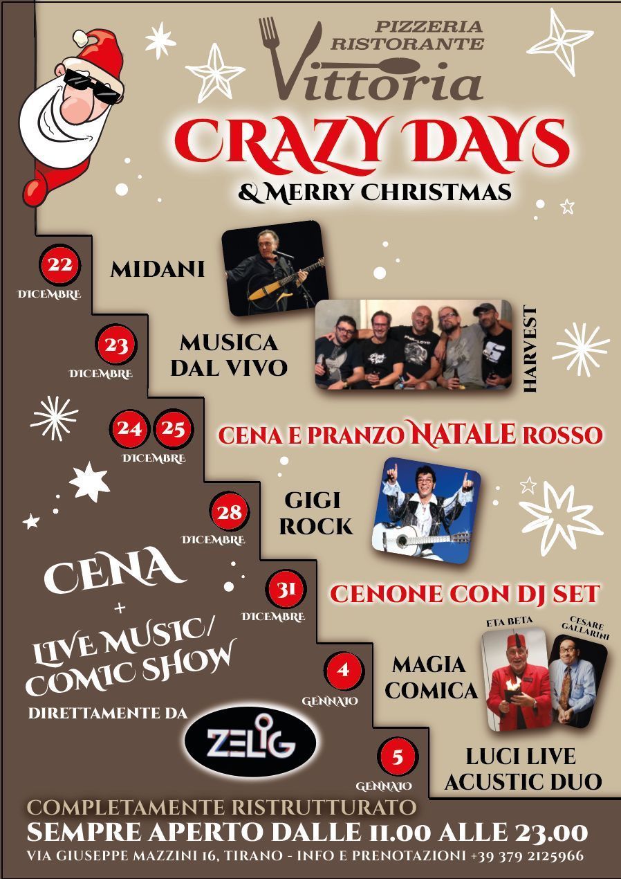 Un poster per vittoria crazy days e buon natale