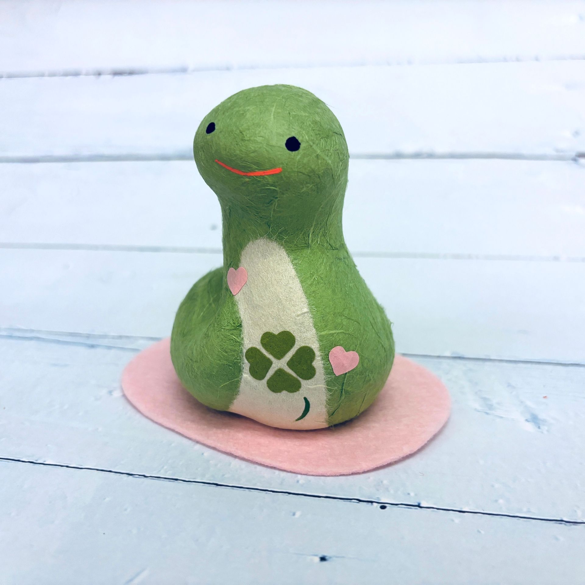 蛇]福蛇-呼喊幸福的幸運草-和紙-蛇年吉祥物-重生,開運,招財 | 2025乙巳